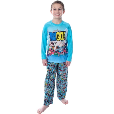 DC Comics Boy's Teen Titans Go! Chill 2-Piece Raglan And Pants Pajamas Set 4 DC Comics Boy's Teen Titans Go! Chill 2-Piece Raglan And Pants Pajamas Set - Image 4