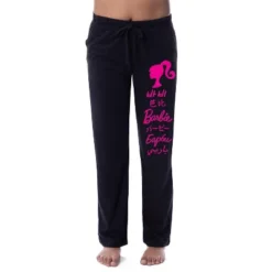 Barbie Womens' All Around The World Languages Title Sleep Pajama Pants Black -Sleepwear Sales Store GUEST 5605e420 62ca 4fb7 a5a7 0cb7bd515255