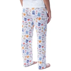 Gilmore Girls Womens' Icons Toss Print Luke's Diner Stars Hollow Pajama Pants White