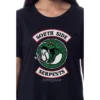 Riverdale Womens' Southside Serpents Sleep Pajama Shirt Nightgown Black