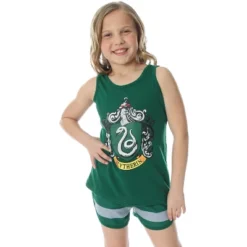 Harry Potter Big Girls' Hogwarts House Crest Racerback Tank And Shorts Pajama Lounge Set -Sleepwear Sales Store GUEST 56b7be8f ffff 4905 b527 347f9659a6fb