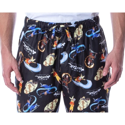Nickelodeon Men's Avatar The Last Airbender Cartoon Character Pajama Pants Black 2 Nickelodeon Men's Avatar The Last Airbender Cartoon Character Pajama Pants Black - Image 2