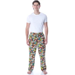 Nickelodeon Men's Rugrats Character Mashup Allover Loungewear Pajama Pants Multi