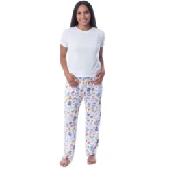 Gilmore Girls Womens' Icons Toss Print Luke's Diner Stars Hollow Pajama Pants White -Sleepwear Sales Store GUEST 59319f16 4866 4cac a76d eeeaf2069bb8