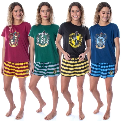 Harry Potter Women's Hogwarts Castle Shirt And Shorts Pajama Set - All 4 Houses 5 Harry Potter Women's Hogwarts Castle Shirt And Shorts Pajama Set - All 4 Houses - Image 5