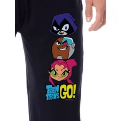 DC Comics Teen Titans Go! Mens' Character Sleep Jogger Pajama Pants Black