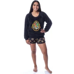 Harry Potter Womens' Hogwarts Crest Sweater And Shorts Sleep Pajama Set Black 10 Harry Potter Womens' Hogwarts Crest Sweater And Shorts Sleep Pajama Set Black -Sleepwear Sales Store GUEST 5bd09d1a 007d 42c9 ae84 59040acc9a58