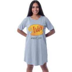 Gilmore Girls Womens' Luke's Diner Logo Nightgown Sleep Pajama Shirt Grey -Sleepwear Sales Store GUEST 5d091efd ae6f 4f2d 82bc bc88012227d9