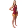 Harry Potter Women's Hogwarts House Crest Racerback Tank And Shorts Pajama Lounge Set
