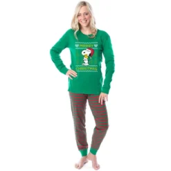 Peanuts Christmas Ugly Sweater Tight Fit Cotton Family Pajama Set