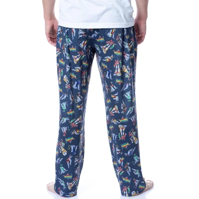 Voltron Mens' Classic Vintage TV Series '80s Tossed Print Pajama Pants Blue 4 Voltron Mens' Classic Vintage TV Series '80s Tossed Print Pajama Pants Blue - Image 4