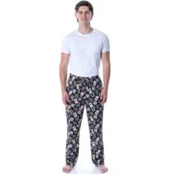 Star Wars Men's Boba Fett Pajama Pants Loungewear Sleep Bottoms Pants Black