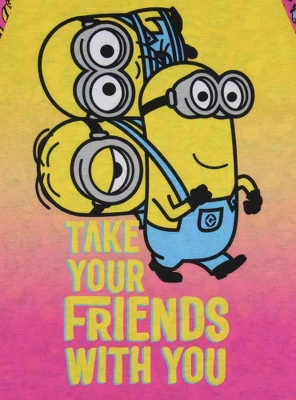 Girls' Despicable Me Minions Take Your Friends With You Nightgown Pajama Multicolored 1 Girls' Despicable Me Minions Take Your Friends With You Nightgown Pajama Multicolored