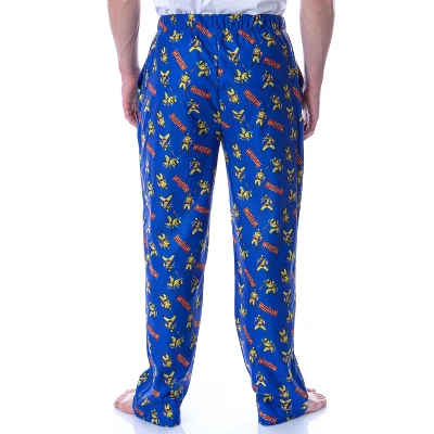 Marvel Men's X-Men Wolverine Allover Superhero Loungewear Pajama Pants Blue 3 Marvel Men's X-Men Wolverine Allover Superhero Loungewear Pajama Pants Blue - Image 3