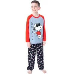 Peanuts Boys' Joe Cool Snoopy Pajamas Raglan Shirt And Pant Sleepwear Set -Sleepwear Sales Store GUEST 671820bc 0ba2 4814 aaf9 88e6c5cd30b2
