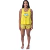 Nickelodeon SpongeBob SquarePants Womens' Faces Tank Pajama Short Set Yellow