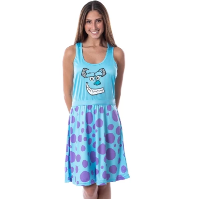 Disney Monsters Inc Womens Sulley Pajamas Nightgown Costume Dress Blue 5 Disney Monsters Inc Womens Sulley Pajamas Nightgown Costume Dress Blue - Image 5