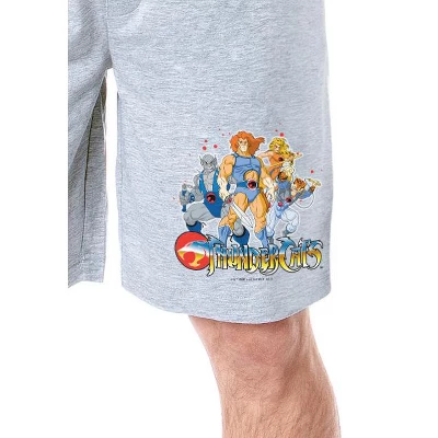 ThunderCats 1985 Mens' Classic TV Show Characters Sleep Pajama Shorts Grey 1 ThunderCats 1985 Mens' Classic TV Show Characters Sleep Pajama Shorts Grey