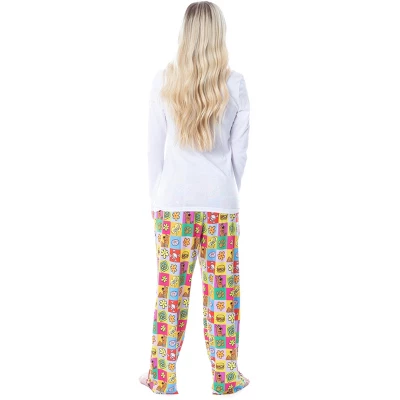 Scooby-Doo Womens' Relp Paw Print Square Icons Sleep Pajama Pants Multicolored 2 Scooby-Doo Womens' Relp Paw Print Square Icons Sleep Pajama Pants Multicolored - Image 2