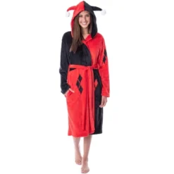 DC Comics Womens' Harley Quinn Classic Costume Hooded Robe Bathrobe Black 9 DC Comics Womens' Harley Quinn Classic Costume Hooded Robe Bathrobe Black -Sleepwear Sales Store GUEST 6b1f9824 bd04 4938 9133 89d00e3e45e0