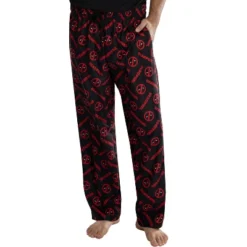 Marvel Mens' Deadpool Logo All Over Print Pajama Pants Black -Sleepwear Sales Store GUEST 6b73e151 9b50 49a7 bb77 33fc2bbb939c