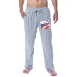 NASA Mens' Space Fashion Logo American Flag Sleep Pajama Pants Grey -Sleepwear Sales Store GUEST 6d2cd4f9 c82d 40ab abab 5374dc292e6c