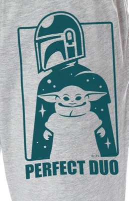Star Wars Men's The Mandalorian Mando And The Child Perfect Duo Pajama Pants Grey 2 Star Wars Men's The Mandalorian Mando And The Child Perfect Duo Pajama Pants Grey - Image 2