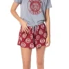 Saved By The Bell Womens' Bayside Tigers High Logo Sleep Pajama Set Shorts Multicolored