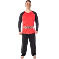 Marvel Men's Deadpool Superhero Costume Raglan Top And Pants Pajama Set Deadpool -Sleepwear Sales Store GUEST 70b4dd6b bb8b 494b aaff e9fdfa8fdfd6