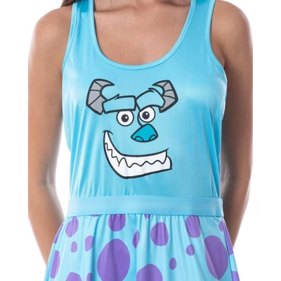 Disney Monsters Inc Womens Sulley Pajamas Nightgown Costume Dress Blue 2 Disney Monsters Inc Womens Sulley Pajamas Nightgown Costume Dress Blue - Image 2