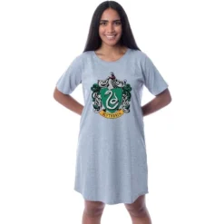 Harry Potter Womens' Hogwarts All Houses Nightgown Sleep Pajama Grey -Sleepwear Sales Store GUEST 71676d19 e989 4e6a b291 dadc264d4830