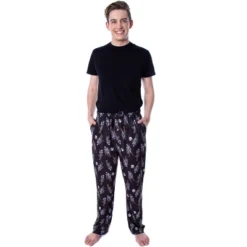 Star Wars Men's The Mandalorian Mando And Baby Yoda Sleepwear Pajama Pants Mando And Baby Yoda