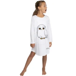 Harry Potter Pajama Girls' Hedwig Owl Micro Raschel Fleece Hi-Lo Nightgown Costume -Sleepwear Sales Store GUEST 7338bb14 b009 4ae3 919c 072639394c2d