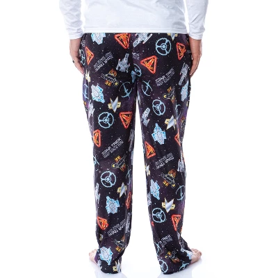 Star Trek Deep Space Nine DS9 Ships And Quarks Bar Mens' Pajama Pants Black 3 Star Trek Deep Space Nine DS9 Ships And Quarks Bar Mens' Pajama Pants Black - Image 3