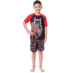 Jurassic World Boys' Blue T-Rex Park Logo Sleep Pajama Set Shorts Black 9 Jurassic World Boys' Blue T-Rex Park Logo Sleep Pajama Set Shorts Black -Sleepwear Sales Store GUEST 74bbbdf3 70db 468a 8602 834f589648f2