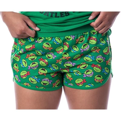Nickelodeon Teenage Mutant Ninja Turtles Womens' 84 Tank Pajama Short Set Green 3 Nickelodeon Teenage Mutant Ninja Turtles Womens' 84 Tank Pajama Short Set Green - Image 3