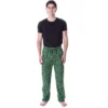 Looney Tunes Men's Marvin The Martian Allover Character Head Pajama Pants Green