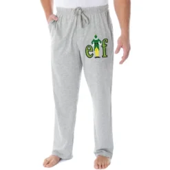 Elf The Movie Men's Holiday Film Logo Loungewear Sleep Bottoms Pajama Pants Heather Grey -Sleepwear Sales Store GUEST 75bebce7 fb65 4b66 ba75 ea980f35b4fb