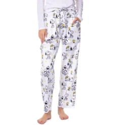 Peanuts Womens' Woodstock Snoopy Characters Friends Sleep Pajama Pants White -Sleepwear Sales Store GUEST 75f40d31 1ad5 4611 81ff 409bc4b3315b