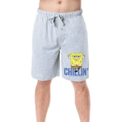 Nickelodeon SpongeBob SquarePants Mens' Chillin' Sleep Pajama Shorts Grey -Sleepwear Sales Store GUEST 76fc28ff 4f55 4293 b155 770b5b8d4588