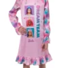 Barbie Girls' Dream Team Characters Unicorn Sleep Pajama Dress Nightgown Pink