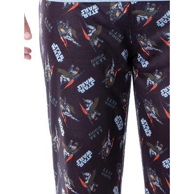 Star Wars Mens' Boba Fett Sleep Pajama Set Crewneck Shirt Pants Multicolored 3 Star Wars Mens' Boba Fett Sleep Pajama Set Crewneck Shirt Pants Multicolored - Image 3