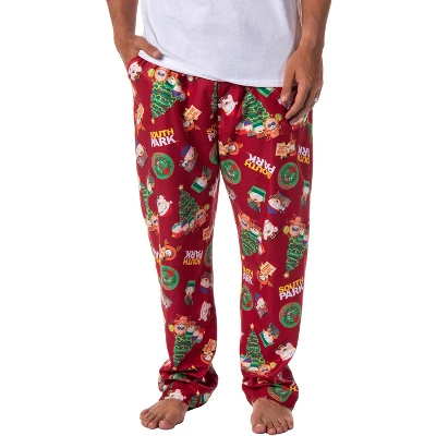 South Park Mens' TV Show Stan Kyle Cartman Kenny Christmas Pajama Pants Red 4 South Park Mens' TV Show Stan Kyle Cartman Kenny Christmas Pajama Pants Red - Image 4