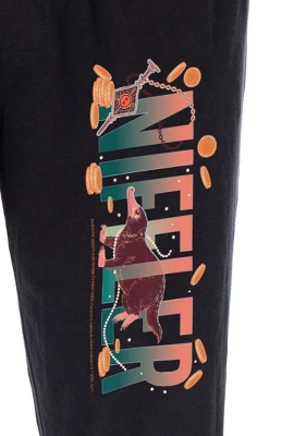 Fantastic Beasts Men's Niffler Pajama Pants Harry Potter Sleep Bottoms Black 2 Fantastic Beasts Men's Niffler Pajama Pants Harry Potter Sleep Bottoms Black - Image 2