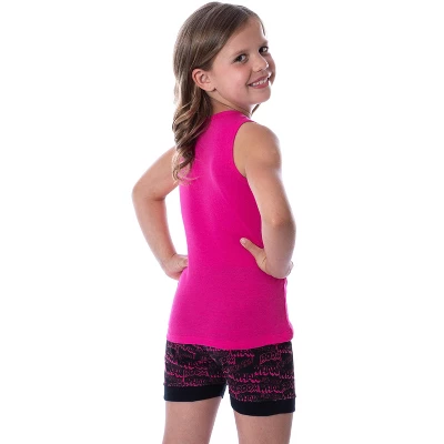 DC Comics Big Girls Batgirl Boom Whak Whoom Tank Pajama Short Set Loungewear Fuchsia 3 DC Comics Big Girls Batgirl Boom Whak Whoom Tank Pajama Short Set Loungewear Fuchsia - Image 3