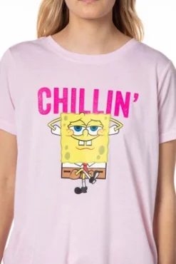 Nickelodeon SpongeBob SquarePants Womens' Chillin' Pajama Set Shorts Pink -Sleepwear Sales Store GUEST 7bb15162 9b07 4eeb ae86 8b6c8e3ce34a