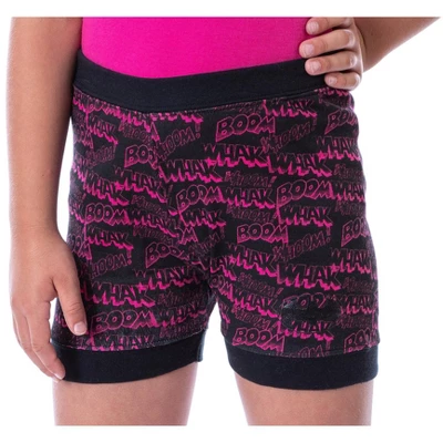 DC Comics Big Girls Batgirl Boom Whak Whoom Tank Pajama Short Set Loungewear Fuchsia 2 DC Comics Big Girls Batgirl Boom Whak Whoom Tank Pajama Short Set Loungewear Fuchsia - Image 2