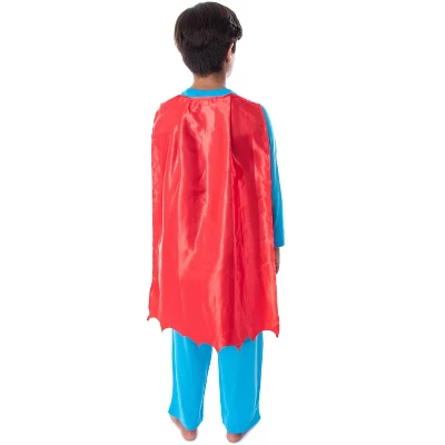 DC Comics Boys' Superman Costume Raglan Shirt And Pants Pajama Set With Cape Classic Superman 2 DC Comics Boys' Superman Costume Raglan Shirt And Pants Pajama Set With Cape Classic Superman - Image 2