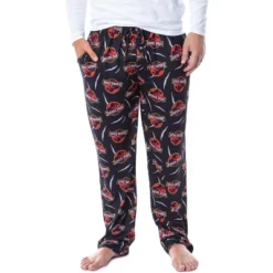 Jurassic Park Mens' Dinosaur Film Logo Scratches Sleep Pajama Pants Black -Sleepwear Sales Store GUEST 83753920 6aaa 434e 9a93 bf25cd2175d9