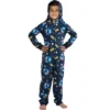 Polar Express Big Kids Believe Hooded One-Piece Footless Sleeper Union Suit